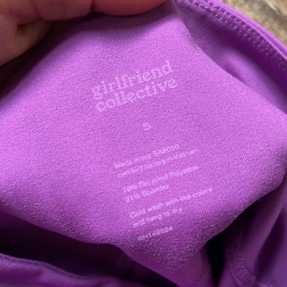 Girlfriend Collective Purple Leggings and Crop Top Set - Picture 6 of 9